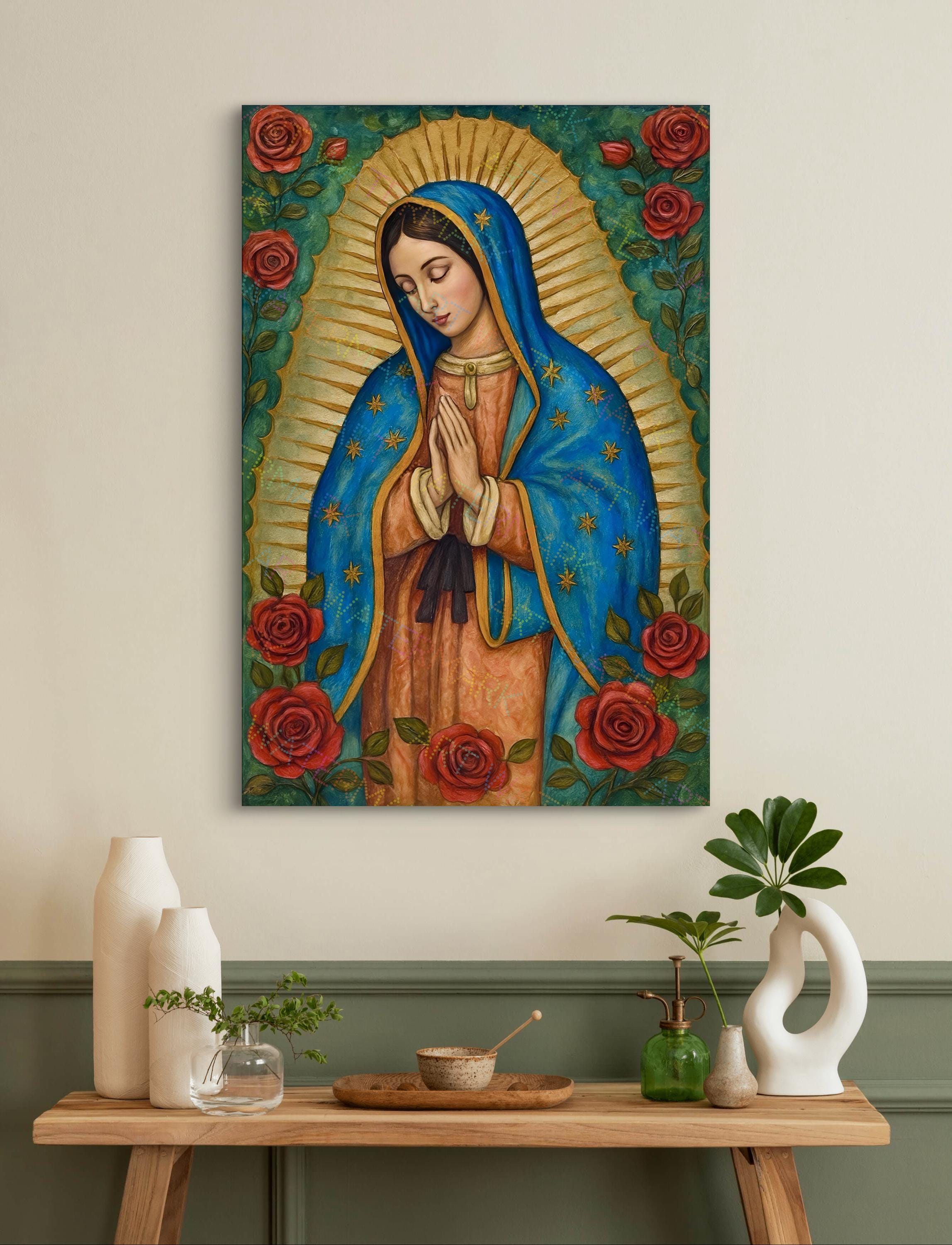 Our Lady of Guadalupe Canvas Art: Catholic Home Decor, Virgin Mary ...
