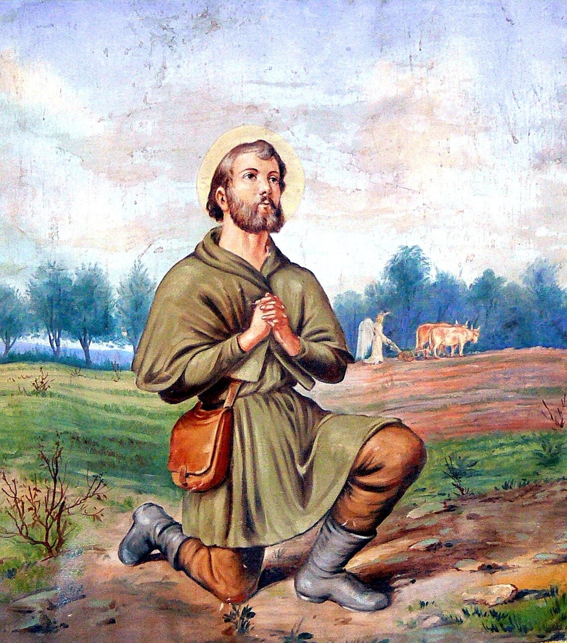 St. Isidore the Farmer Patron Saint of Farmers Canvas Art Etsy