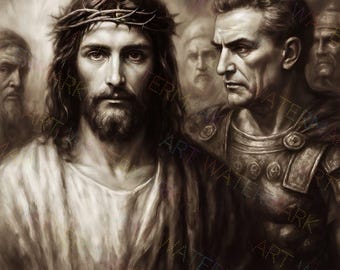 Jesus Condemned by Pilate Canvas Art: Christian Religious Artwork