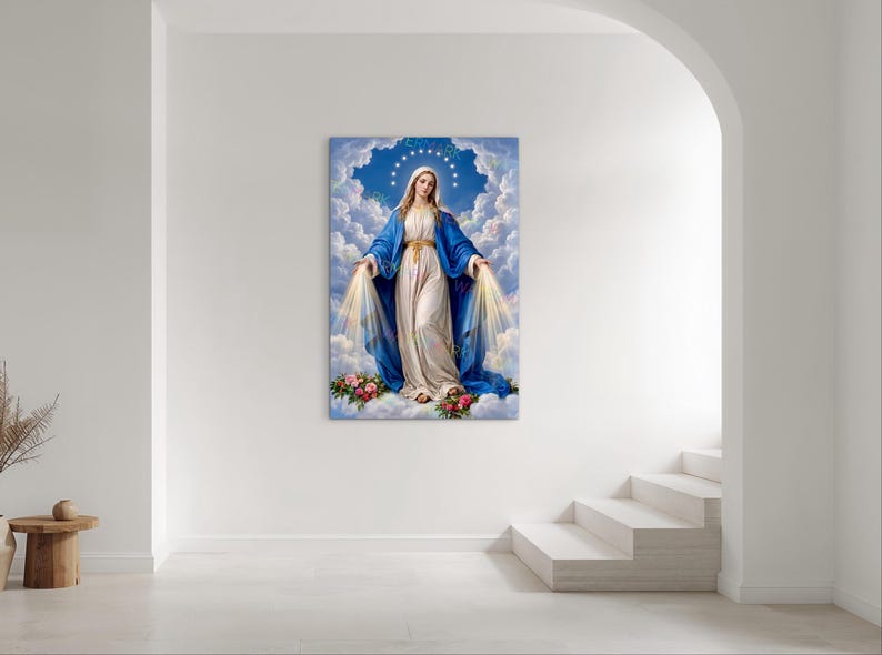 Our Lady of Grace Canvas Print – Virgin Mary Catholic Wall Art - Etsy