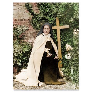 St. Thérèse of Lisieux Canvas Print: The Little Flower, Restored Photo Art
