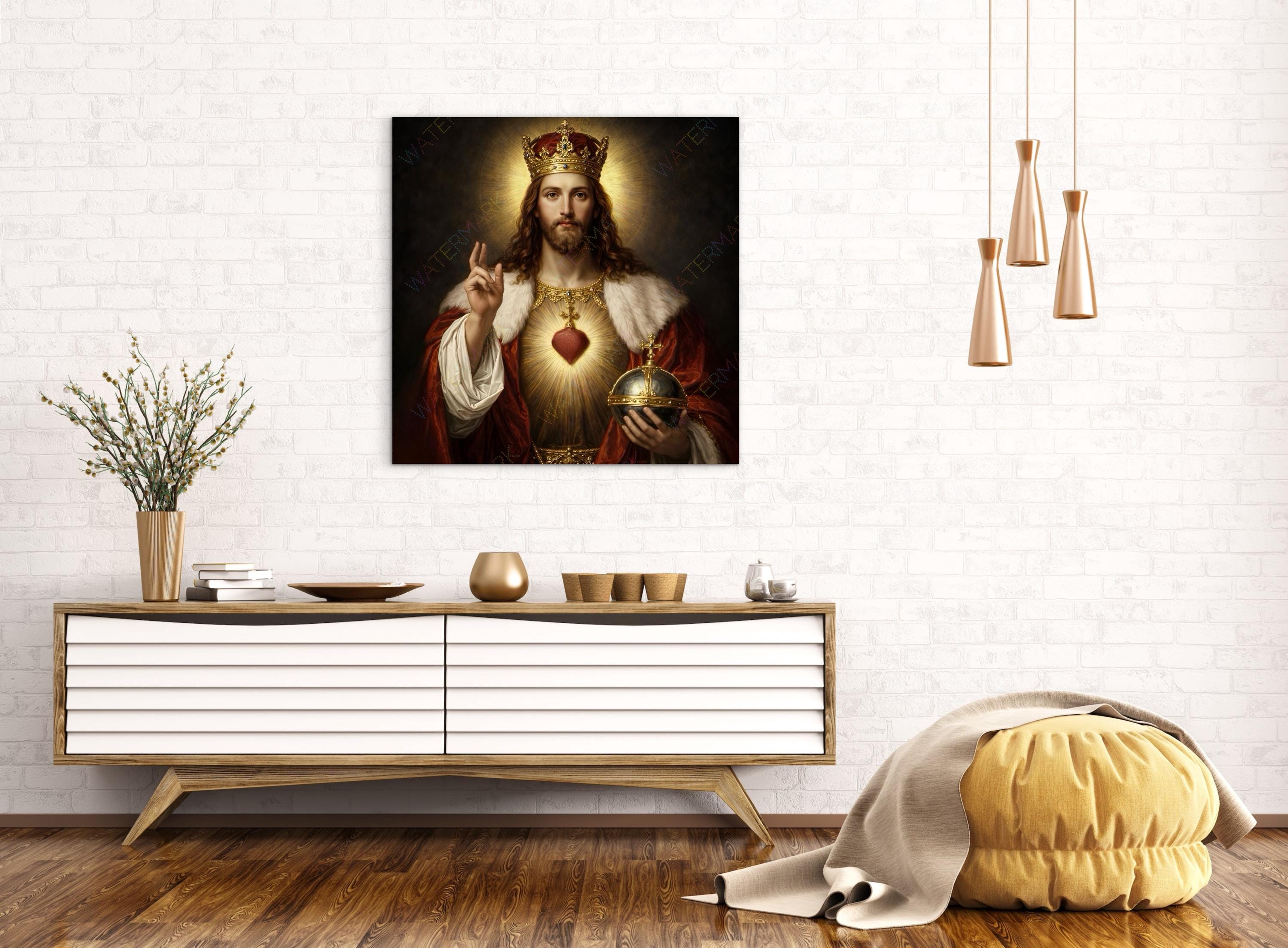 Jesus Christ King Canvas Print: Catholic Religious Art - Etsy