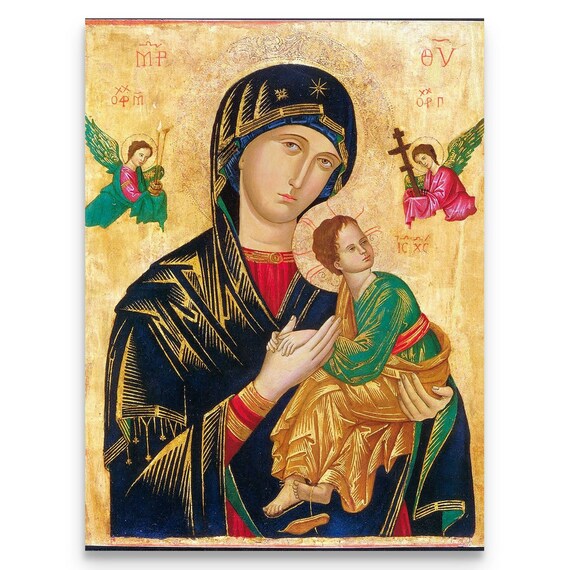 Our Lady of Perpetual Help Canvas Art Large Wall Decor Fine | Etsy