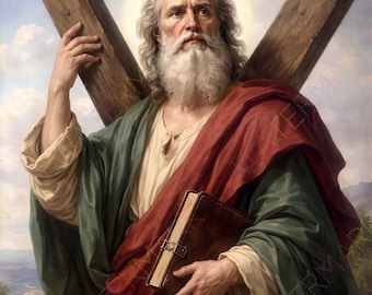 Saint Andrew Canvas Art: Apostle & Martyr Devotional Wall Art