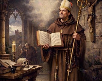 St Bonaventure | Saint Pictures | Catholic Gift | Saint Artwork