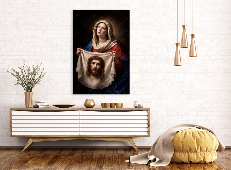 St. Veronica With the Holy Veil Canvas | Catholic Saint Wall Art ...