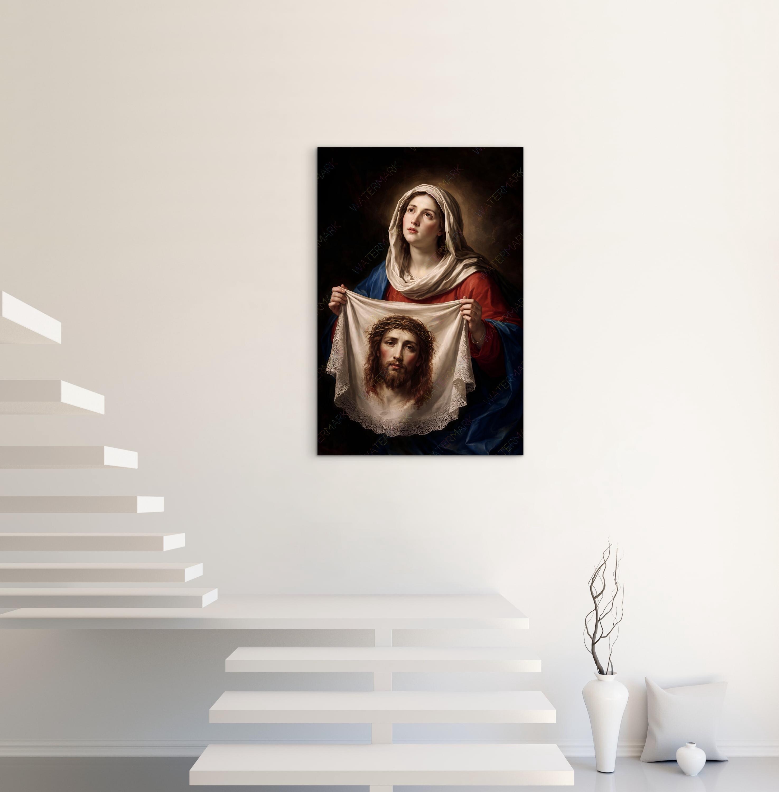 St. Veronica With the Holy Veil Canvas | Catholic Saint Wall Art ...