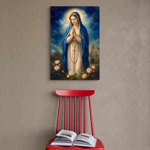 Our Lady of the Rosary Print: Catholic Wall Art (digital Download, JPEG ...