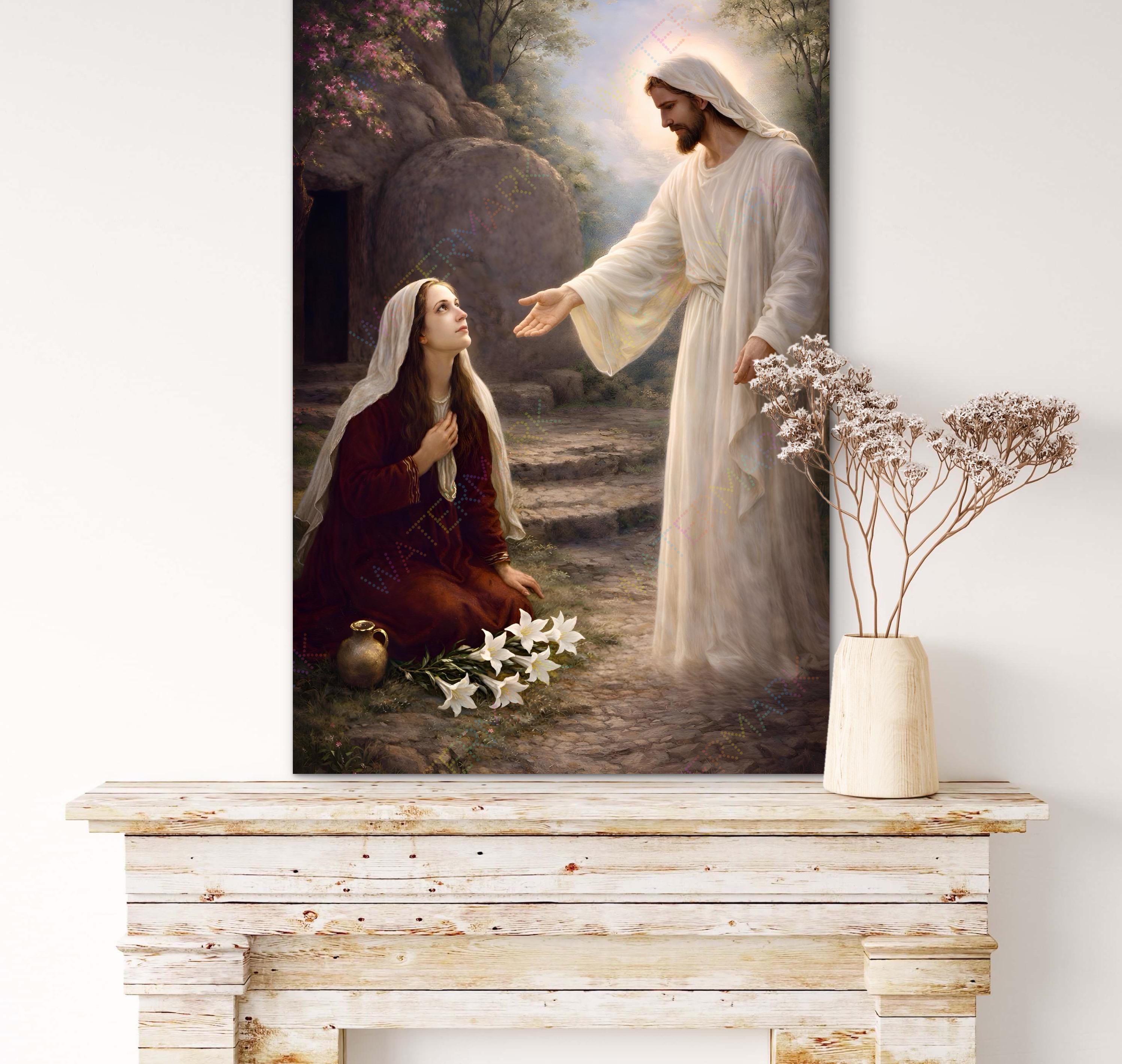 Jesus and St. Mary Magdalene Resurrection Canvas | Christian Wall Art ...