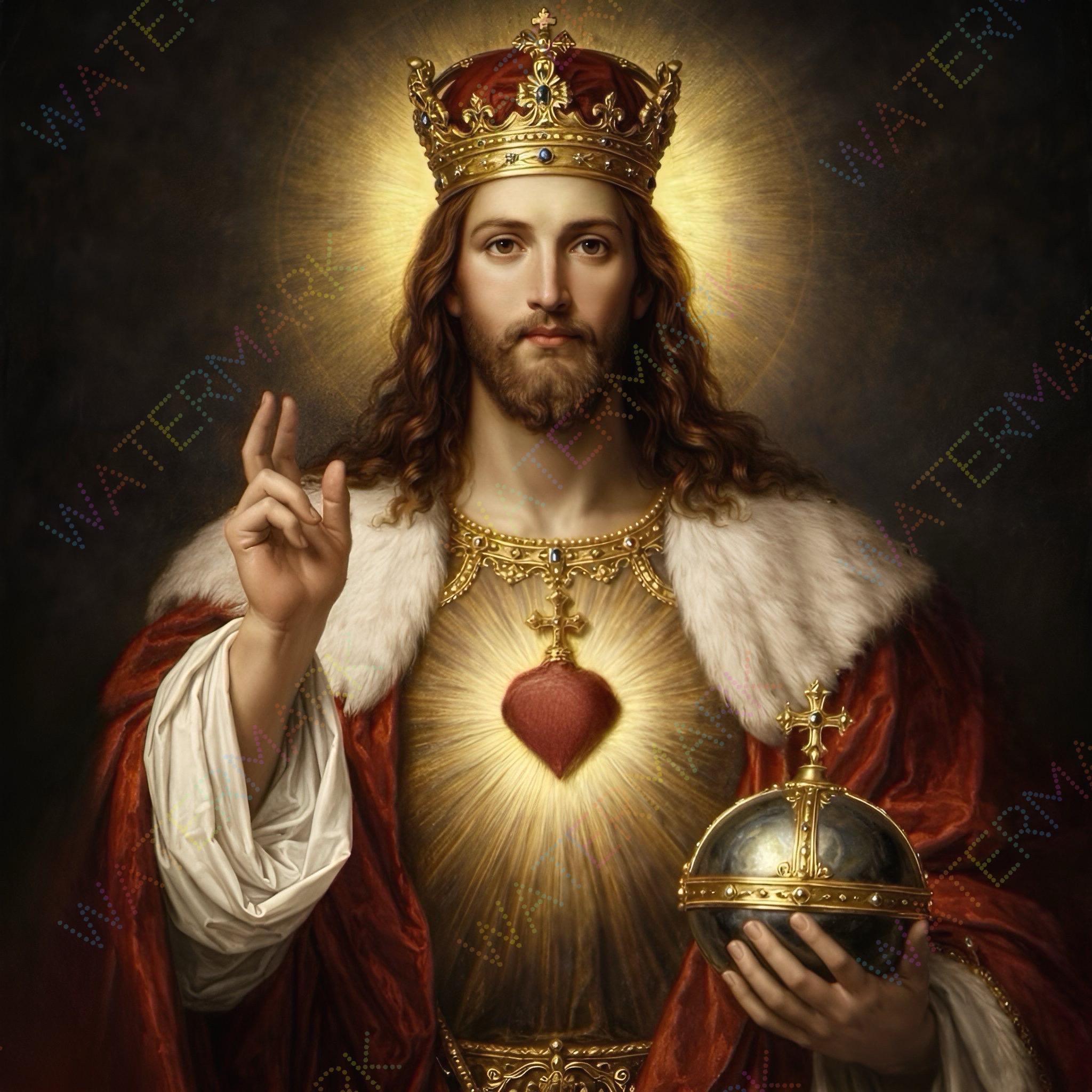 Jesus Christ King Canvas Print: Catholic Religious Art - Etsy