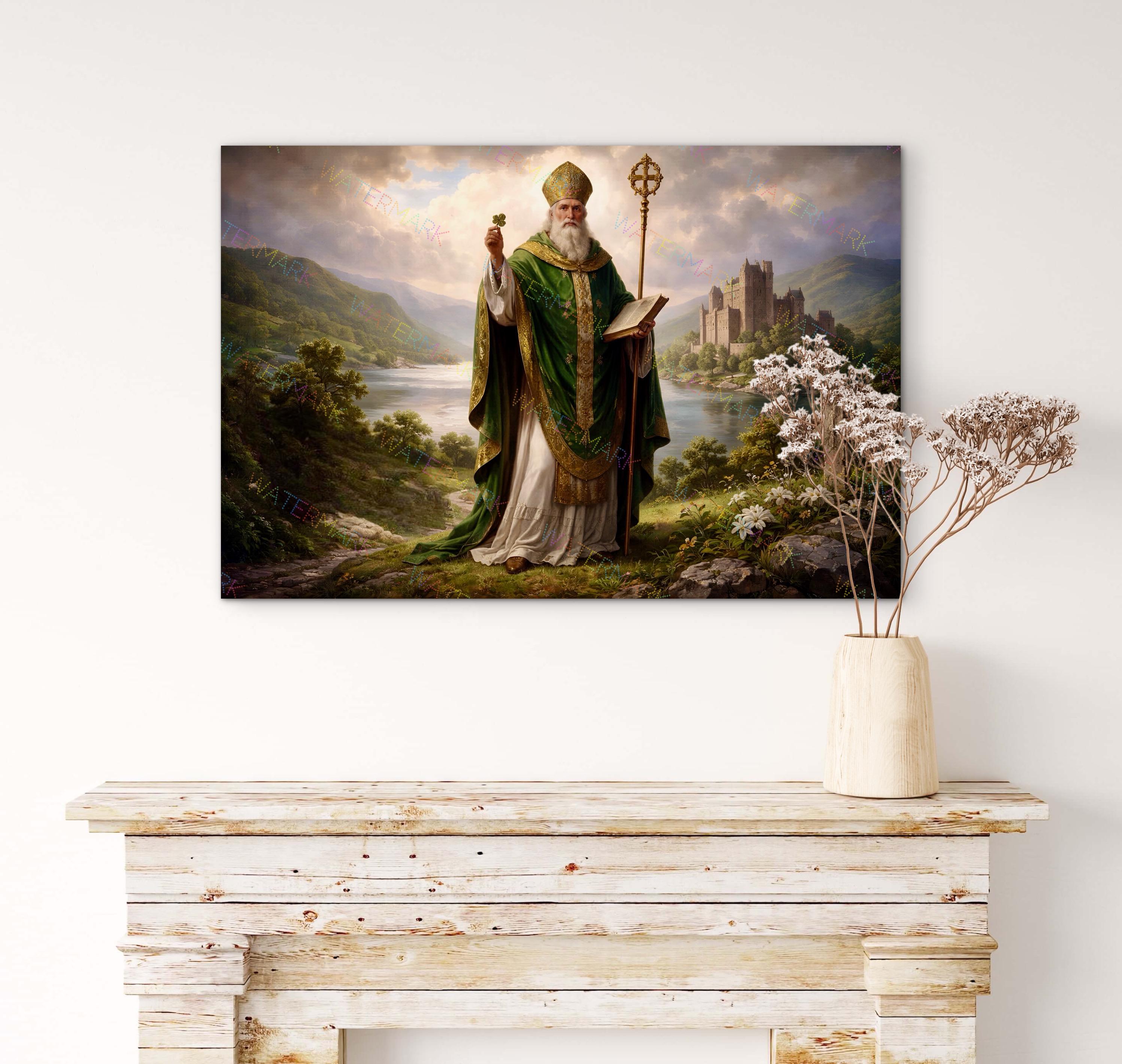 St. Patrick Canvas Print | Irish Catholic Wall Art - Etsy