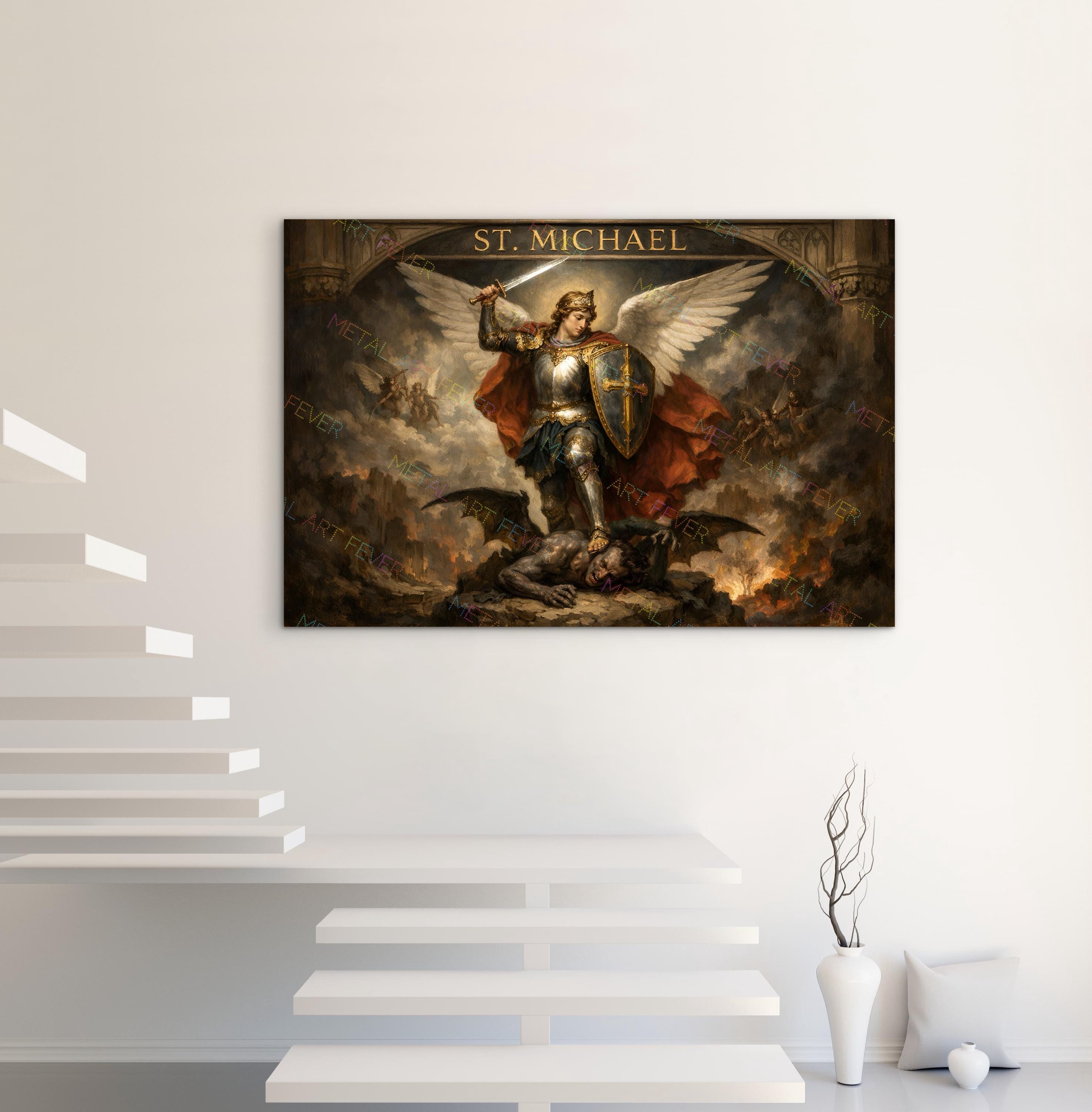 St. Michael the Archangel Canvas Painting | Catholic Wall Art ...