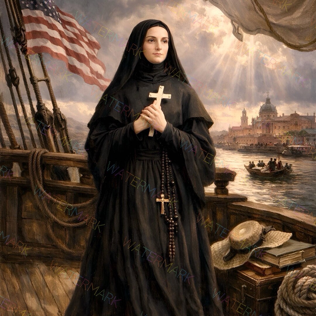 St. Frances Xavier Cabrini Canvas Art Picture | Catholic Saint Pictures ...