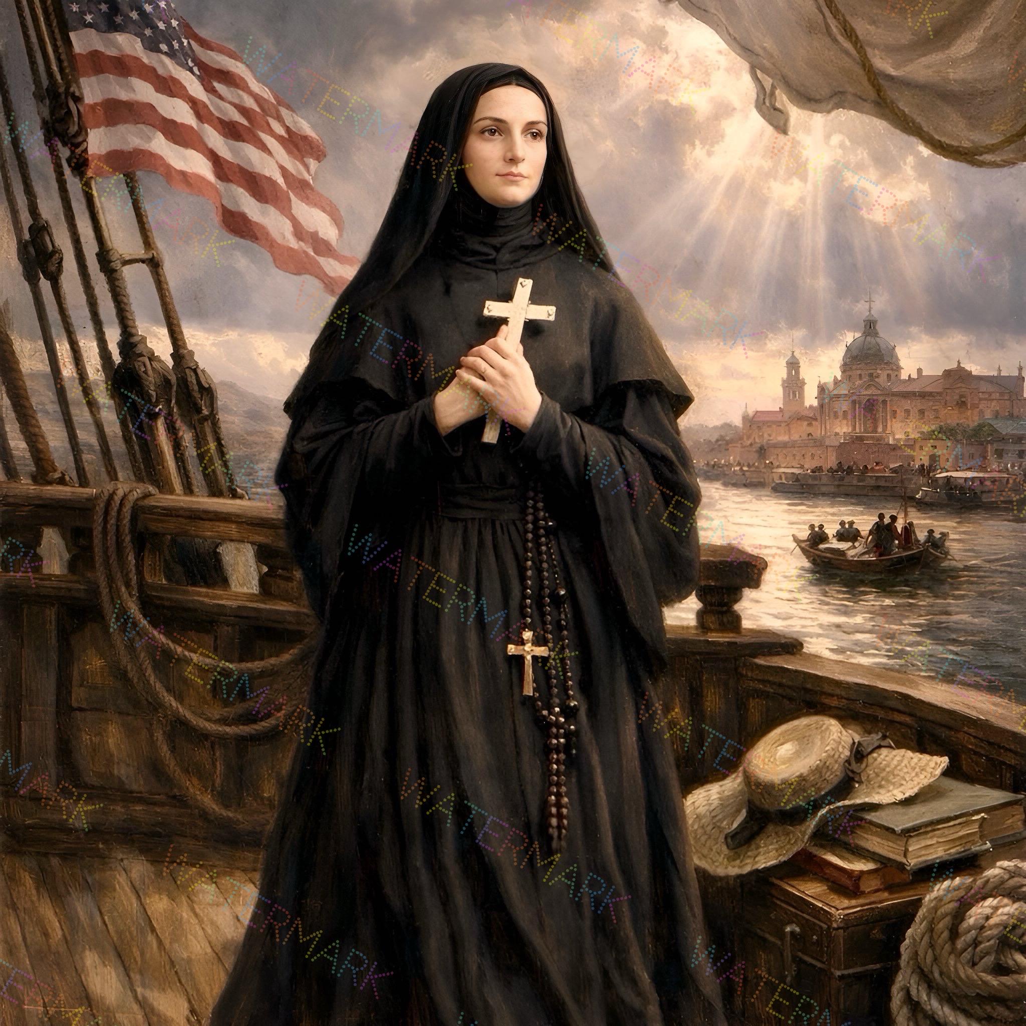 St. Frances Xavier Cabrini Canvas Art Picture | Catholic Saint Pictures ...