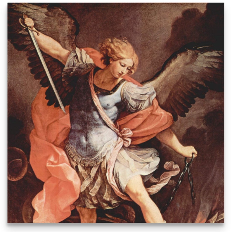 St. Michael the Archangel Catholic Wall Art Catholic Wall Etsy