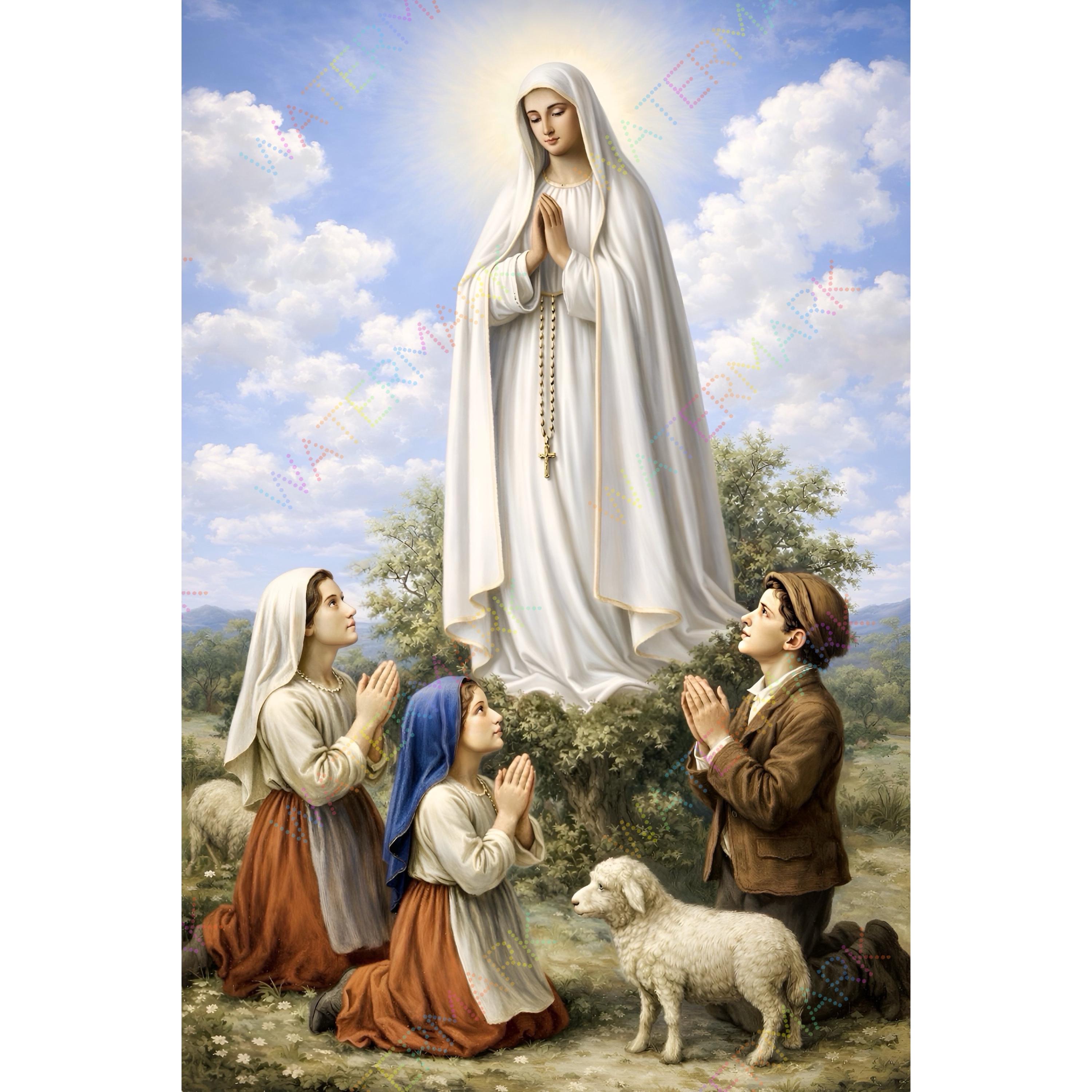 Our Lady of Fatima Canvas | Apparition to Lucia, Francesco