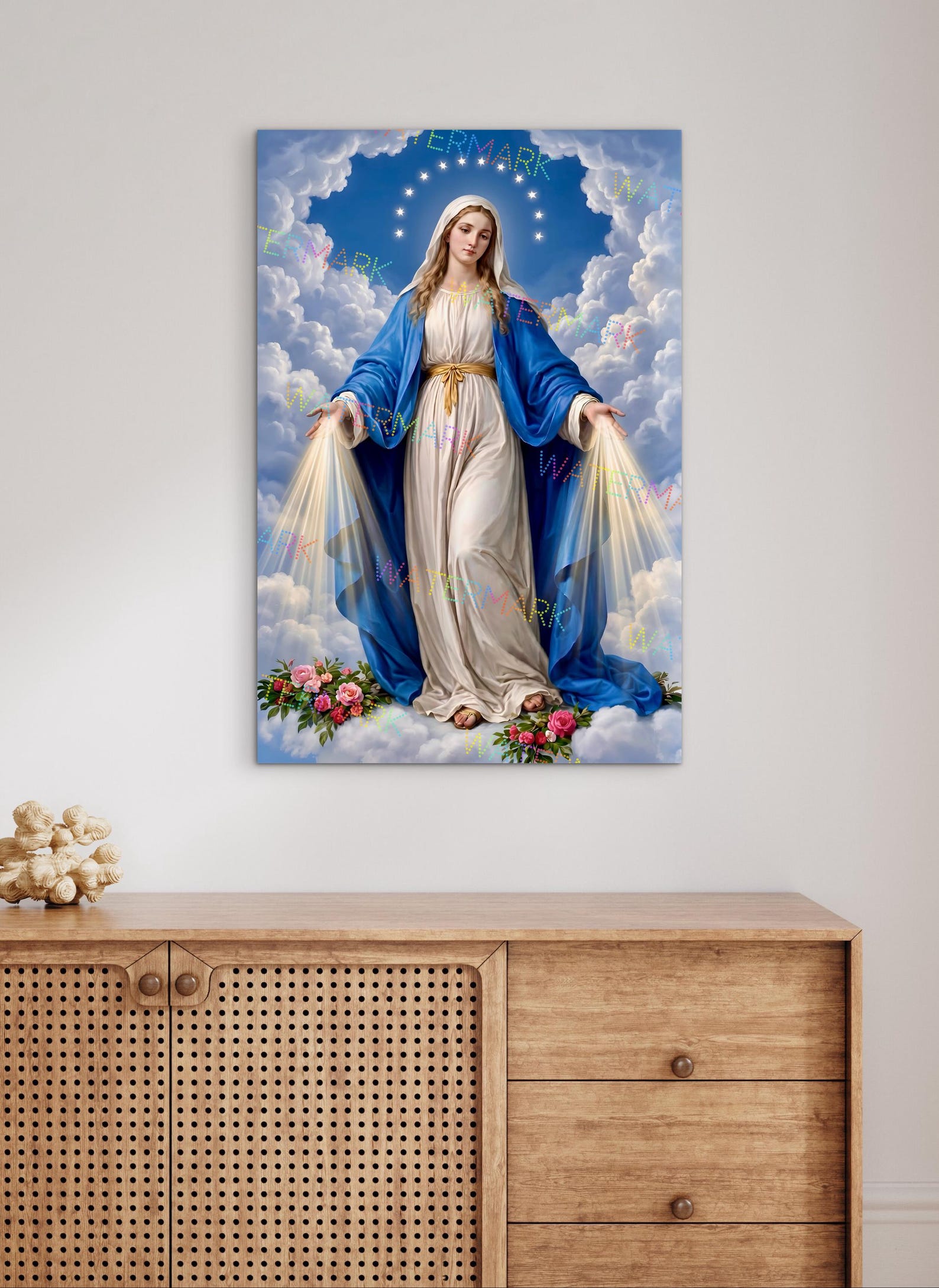 Our Lady of Grace Canvas Print – Virgin Mary Catholic Wall Art - Etsy