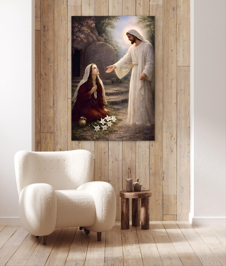 Jesus and St. Mary Magdalene Resurrection Canvas | Christian Wall Art ...