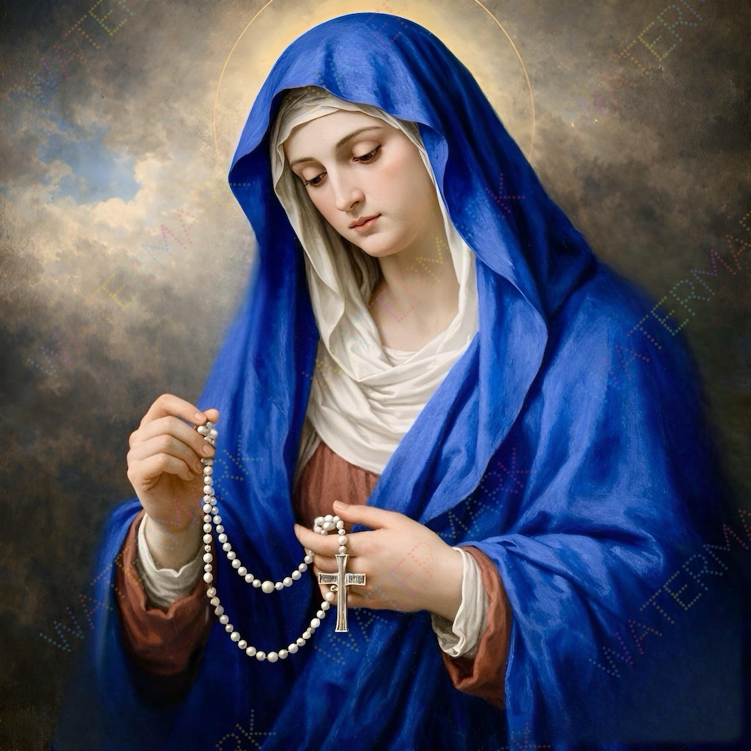 Our Lady of Rosary Canvas Print: Catholic Wall Art - Etsy
