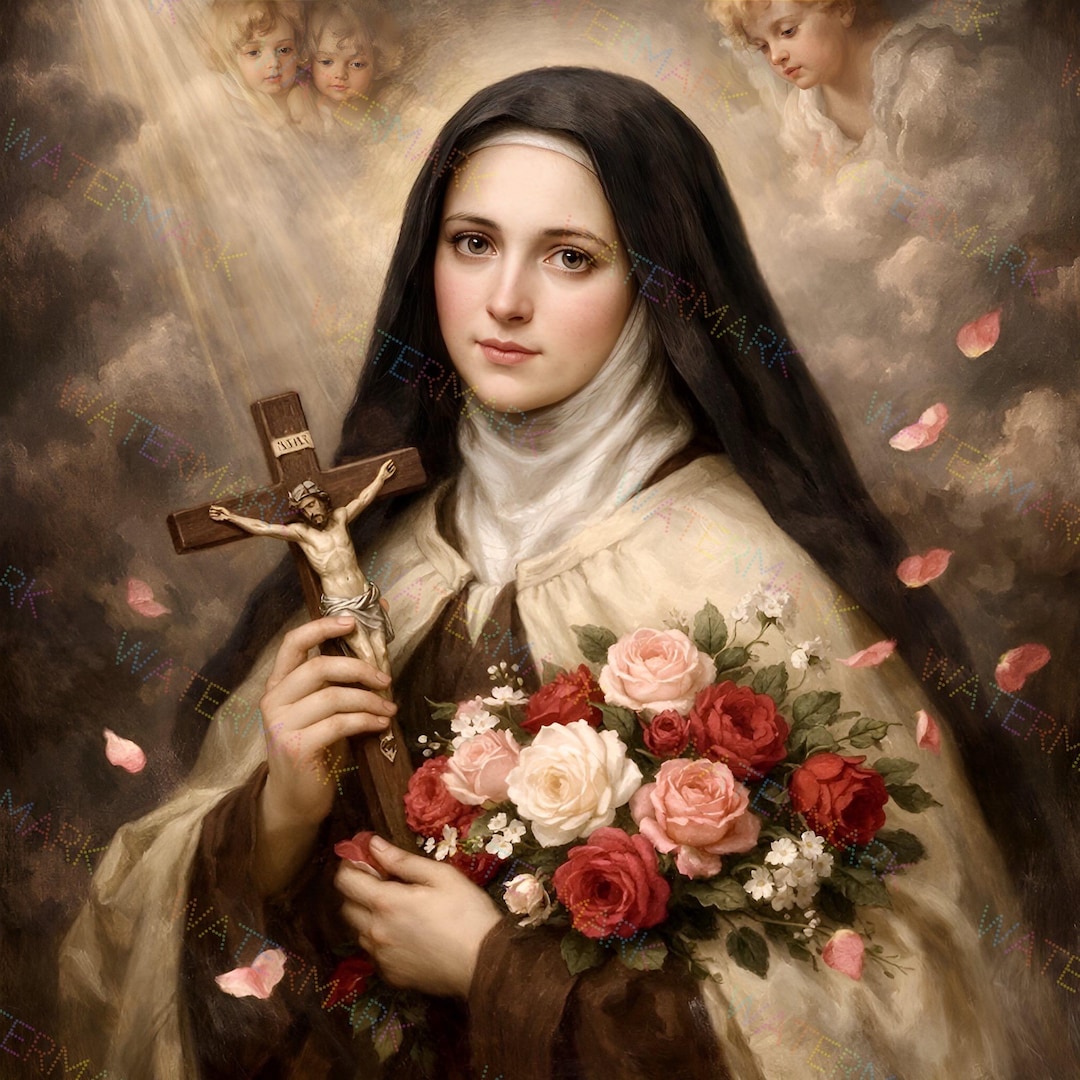 Saint Therese of Lisieux Canvas: Catholic Saint Wall Art - Etsy