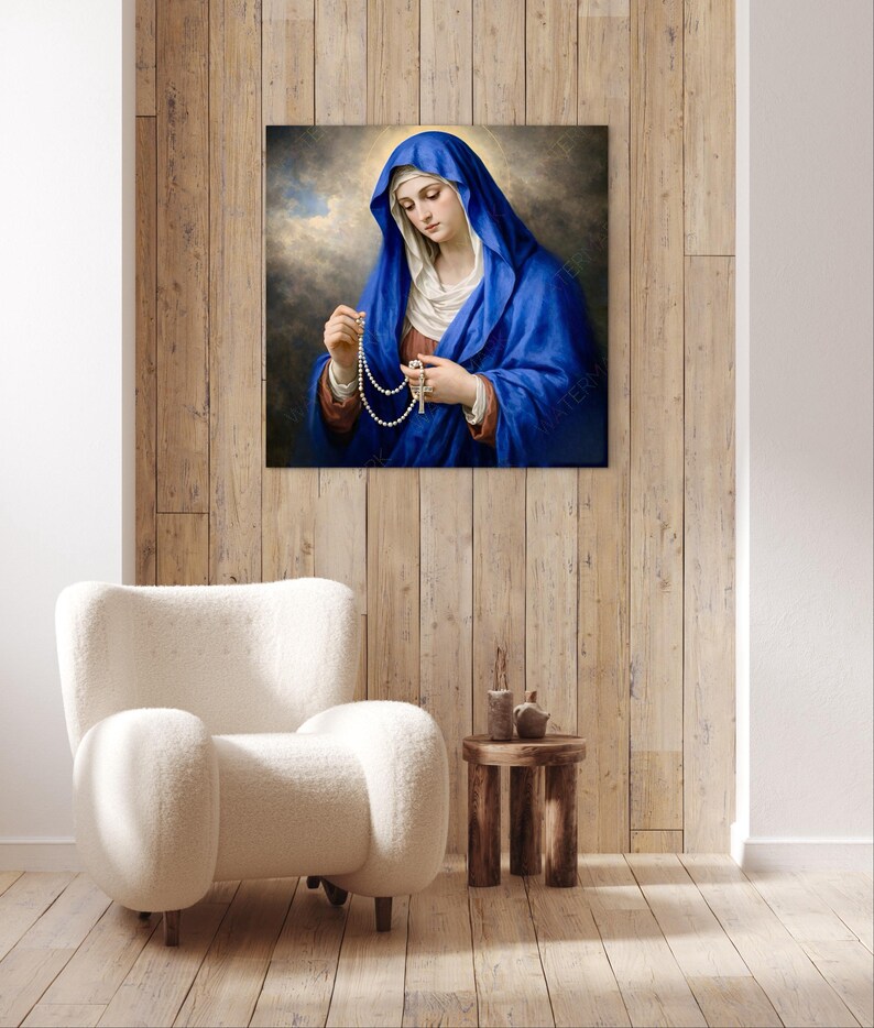 Our Lady of Rosary Canvas Print: Catholic Wall Art - Etsy