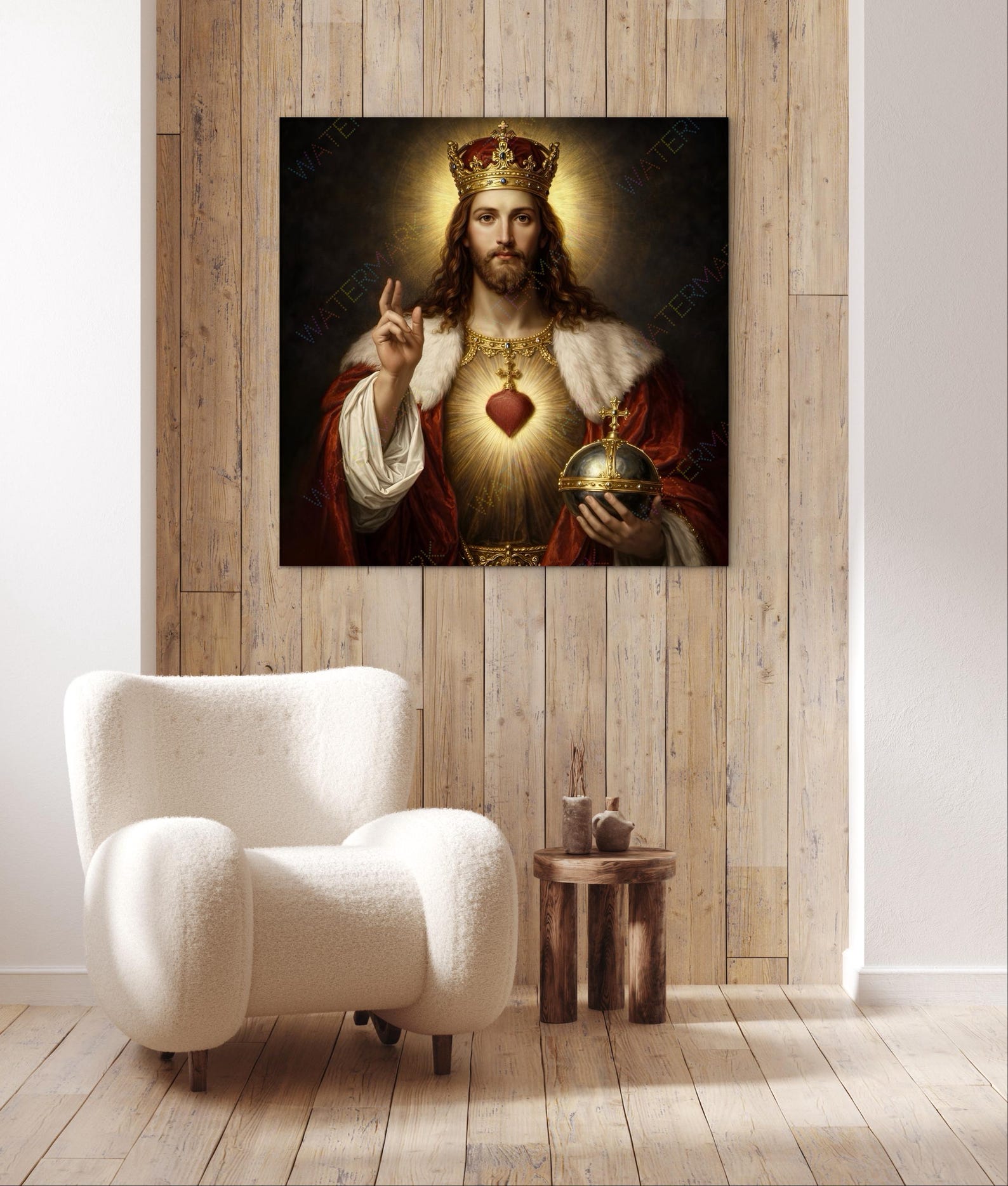 Jesus Christ King Canvas Print: Catholic Religious Art - Etsy