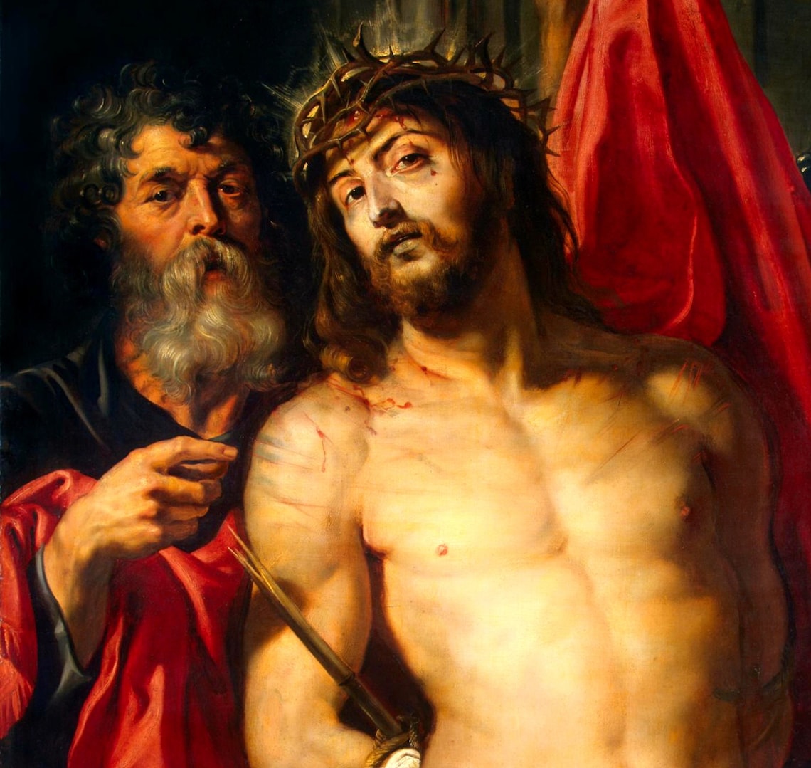 Jesus Christ Canvas Print Bound and Crowned With Thorns, Rubens