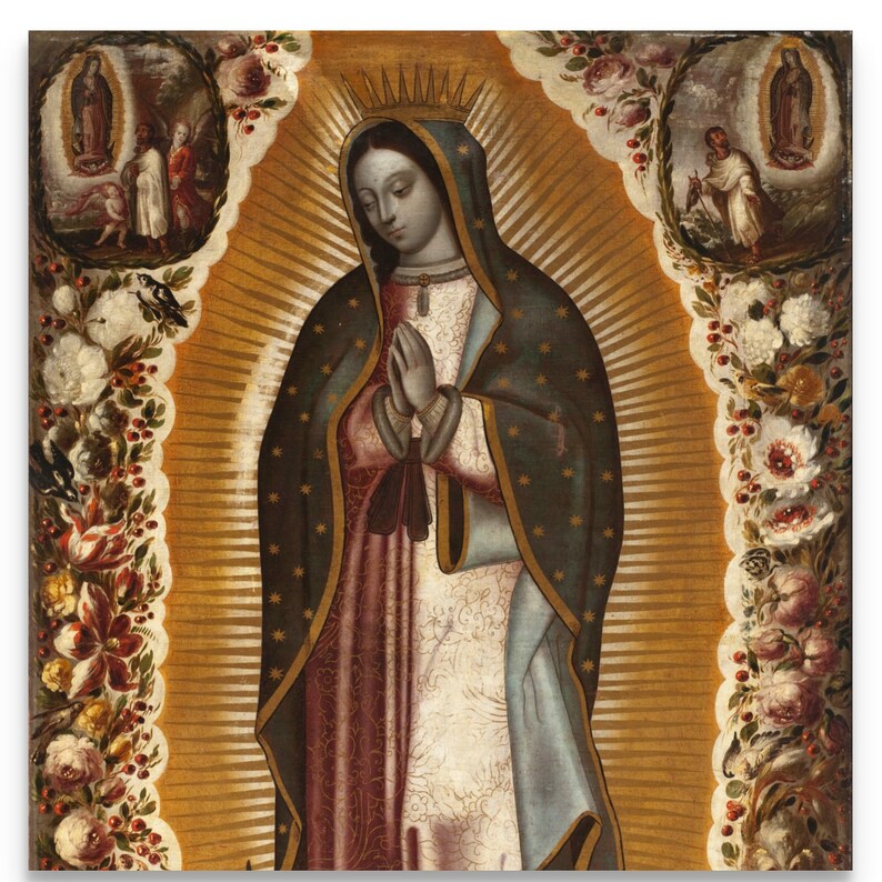 Our Lady of Guadalupe Virgin de Guadalupe Catholic Wall Art Etsy