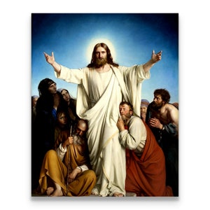 Consolator Jesus Christ Painting, Wall Art Decor, by Carl Bloch