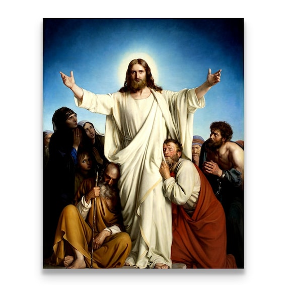Consolator Jesus Christ Painting, Wall Art Decor, by Carl Bloch