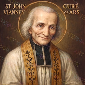 Saint John Vianney Canvas Art: Catholic Gift, Curé d&#39;Ars