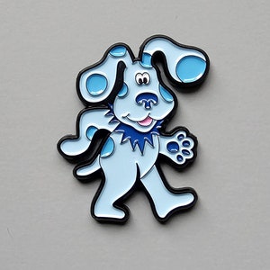 Dead Head Blue Dog Cartoon Metal Enamel Lapel & Hat Pin