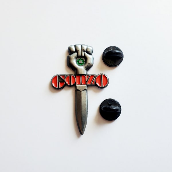 Hunter S Thompson Dr. Gonzo Sword Fist Fear and Loathing in Las Vegas 3D Molded Enamel Lapel Hat Pin