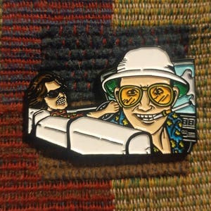 Hunter S Thompson Fear and Loathing in Las Vegas Enamel Lapel Hat Pin image 3