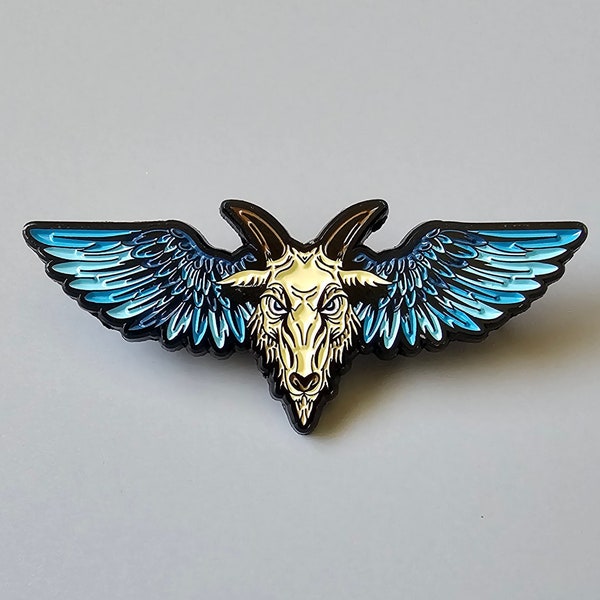 BMFS Family Wings Bluegrass Goat Metal Enamel Lapel Hat Pin