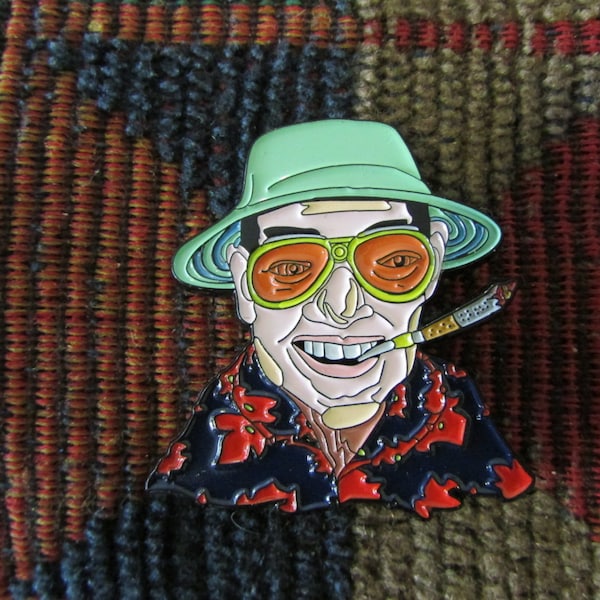 Hunter S Thompson Fear and Loathing in Las Vegas Enamel Lapel Hat Pin