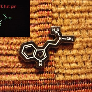 The Spirit Molecule Glow in the dark Molecule Festival Lapel Hat Pin