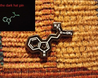 The Spirit Molecule Glow in the dark Molecule Festival Lapel Hat Pin