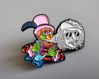 Hippy Puppet Hippie Cartoon Enamel Lapel Hat Pin
