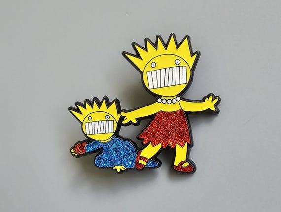 Cartoon Comic Glitter Variant Rock Band Concert Enamel Lapel Hat