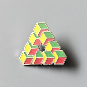 Lysande i mörkret Rasta Impossible Geometri Triangel Metall Emalj Kavajslag Hattnål
