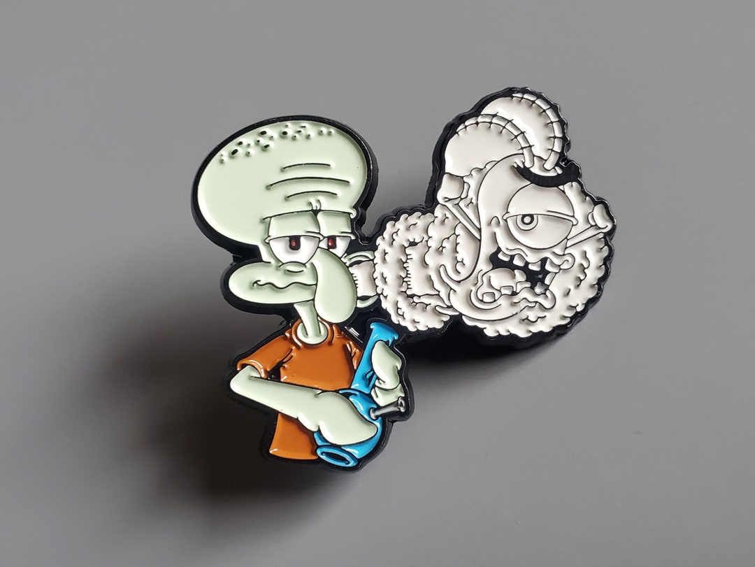 10 Pack of Squid Cartoon Metal Enamel Lapel Hat Pins Wholesale Etsy