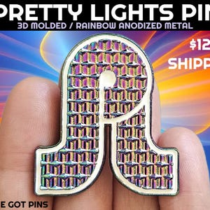 PL 3D Molded Anodized Metal Bass Music Trip Hop Dubstep Riddim Metal Enamel Lapel Hat Pin