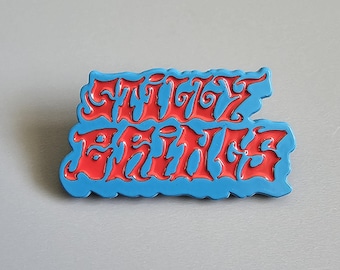 BMFS Red & Blue Stilly Brings Parody Enamel Metal Lapel Hat Pin