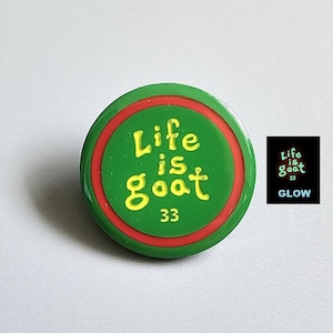 BMFS Green Life Is Goat Glow In The Dark Enamel Lapel Metal Hat Pin