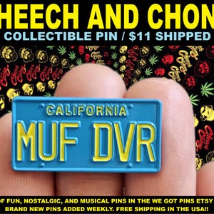 MUF DVR Muff Diver California License Plate Enamel Lapel Pin