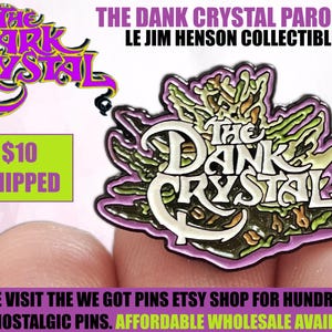 Retro jaren 80 The Dank Crystal Puppet Movie parodie metalen emaille reversspeld