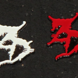 Set of 2 ZD Dubstep Bass Music Rave DJ Enamel Lapel Hat Pin Lot