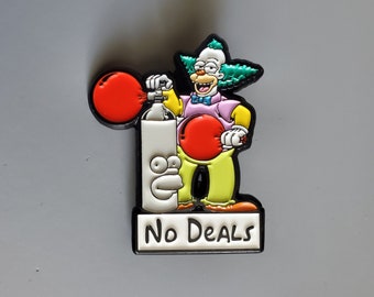 No Deals Balloon Clown Cartoon Metal Enamel Lapel Hat Pin