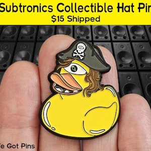 DJ Dubstep Bass Music Riddim EDM Music Festival Rubber Ducky Pirate Metal Enamel Lapel Hat Pin